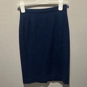 Vintage Blue 100% Wool Skirt